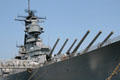 Bridge & forward guns of Battleship Wisconsin. Norfolk, VA.