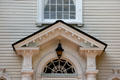Entrance pediment of Connecticut House for 1907 Jamestown Exposition now used by Naval Station Norfolk. Norfolk, VA.