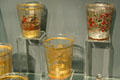 German or Bohemian engraved & gilded drinking glasses at Chrysler Museum of Art. Norfolk, VA.