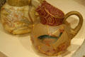 Royal Flemish pitchers with flowers & carp by Mount Washington Glass Co. at Chrysler Museum of Art. Norfolk, VA.