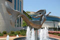 Town Point Park Mermaid in front of Norfolk Cruise Center. Norfolk, VA.