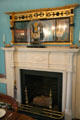 Fireplace in dining room of Ash Lawn-Highland. Charlotttesville, VA.