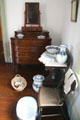 Dresser & wash basin set in bedroom of Woodrow Wilson Birthplace. Staunton, VA.