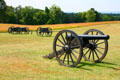 Cannons & caissons on Manassas battlefield. Manassas, VA.