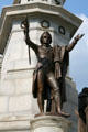 Patrick Henry statue on George Washington monument at Virginia State Capitol. Richmond, VA.