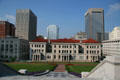 Skyline of Richmond over United States Court of Appeals with Bank of America, Wachovia & SunTrust Buildings. Richmond, VA.