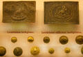 Louisiana Confederate beltplates & buttons at Museum of Virginia History. Richmond, VA.