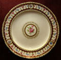 Sevres plate owned by Thomas Jefferson who was ambassador to France at the time at Museum of Virginia History. Richmond, VA.