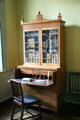 Dropfront desk with bookcase in large dining room of John Marshall House. Richmond, VA.