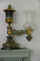 Argand oil lamp in master bedchamber of John Marshall House. Richmond, VA.