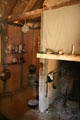 Fireplace in settlers' house at Henricus. VA.