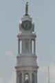 Courthouse Clock Tower with Lady of Justice sculpture often struck by shells during Siege of Petersburg. Petersburg, VA.