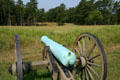 Canon facing Confederate earthworks at Petersburg National Battlefield. Petersburg, VA.