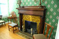 Eppes house library & fireplace. Hopewell, VA.