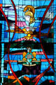 U.S. Army seal on stained glass window by Llorens Glass Studio at U.S. Army Women's Museum. Petersburg, VA