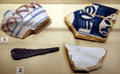 Delftware items found at Jamestown in Jamestown National Park Museum. Jamestown, VA.