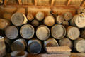 Barrels in storehouse at Jamestown Settlement. Jamestown, VA.