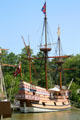 Susan Constant replica of cargo ship which brought colonists to Jamestown Settlement. Jamestown, VA.