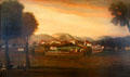 View of Bennington painting by Ralph Earl at Bennington Museum. Bennington, VT.