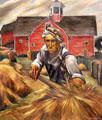 Charley Smith & His Barn painting by Francis Colburn at Bennington Museum. Bennington, VT.