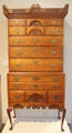 High chest of drawers attrib. to John Dunlap or Samuel Dunlap of southern NH at Bennington Museum. Bennington, VT.