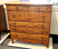 Chest of drawers by Daniel Loomis of Shaftsbury, VT at Bennington Museum. Bennington, VT.