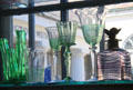 Glass items decorated with glass strands at Bennington Museum. Bennington, VT.