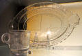 Pressed glass Bunker Hill tray by Gillinder & Sons of Philadelphia, PA & Abraham Lincoln mug at Bennington Museum. Bennington, VT.