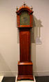 Tall case clock movement by Daniel Burnap of East Windsor, CT & case prob. by Hezekiah Kelly of Norwich, VT at Bennington Museum. Bennington, VT.