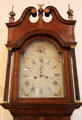 Face of tall case clock from Bennington, VT at Bennington Museum. Bennington, VT.