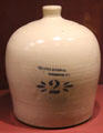 Stoneware jug by Edw'd Norton Co. of Bennington, VT at Bennington Museum. Bennington, VT.