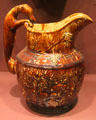 Hound-handle pitcher by United States Pottery Co. at Bennington Museum. Bennington, VT.