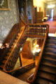 Double staircase at Park-McCullough Historic Estate. North Bennington, VT.