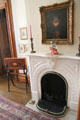 Fireplace in Laura's boudoir at Park-McCullough Historic Estate. North Bennington, VT.