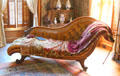 Recamier-type upholstered sofa at Park-McCullough Historic Estate. North Bennington, VT.
