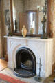 Marble bedroom fireplace at Park-McCullough Historic Estate. North Bennington, VT.