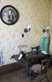 Wilcox & Gibbs sewing machine in sewing room at Park-McCullough Historic Estate. North Bennington, VT.
