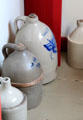 Stoneware jugs in birthplace house at President Calvin Coolidge State Historic Park. Plymouth Notch, VT.