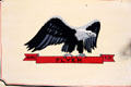 American eagle painting on door of Concord Coach at President Calvin Coolidge State Historic Park. Plymouth Notch, VT.