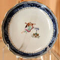 Chinese export porcelain tea saucer with crest of Society of the Cincinnati at Shelburne Museum. Shelburne, VT.