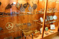 Collection of metal trivets at Shelburne Museum. Shelburne, VT.