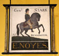 E. Noyes tavern sign painted with Revolutionary War General Stark at Shelburne Museum. Shelburne, VT.