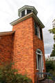 Entrance tower of schoolhouse from Vergennes, VT at Shelburne Museum. Shelburne, VT.