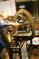 Hand press printing in Ben Lane Print Shop at Shelburne Museum. Shelburne, VT.
