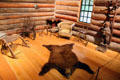 Rustic furniture collection in Beach Lodge at Shelburne Museum. Shelburne, VT.