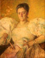 Louisine Havemeyer portrait by Mary Cassatt in Webb House at Shelburne Museum. Shelburne, VT.