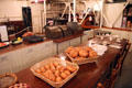 Galley food & bakery prep area aboard Ticonderoga at Shelburne Museum. Shelburne, VT.