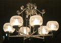 Wrought iron chandelier at Marsh-Billings-Rockefeller Mansion. Woodstock, VT.