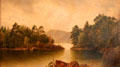 Study, Harbor Island, Lake George painting by David Johnson at Marsh-Billings-Rockefeller Mansion. Woodstock, VT.