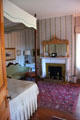 Bedroom with golden mirror at Marsh-Billings-Rockefeller Mansion. Woodstock, VT.